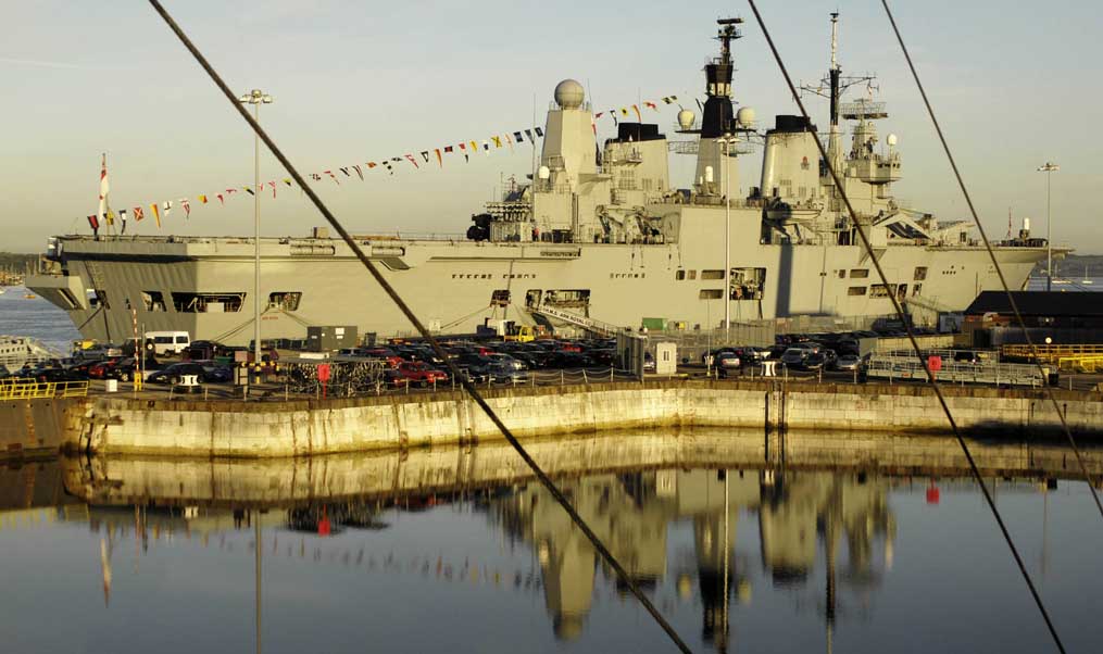 Pictured: Ark Royal alongside at Portsmouth after being axed from service. Photo: Jonathan Eastland/AJAX.