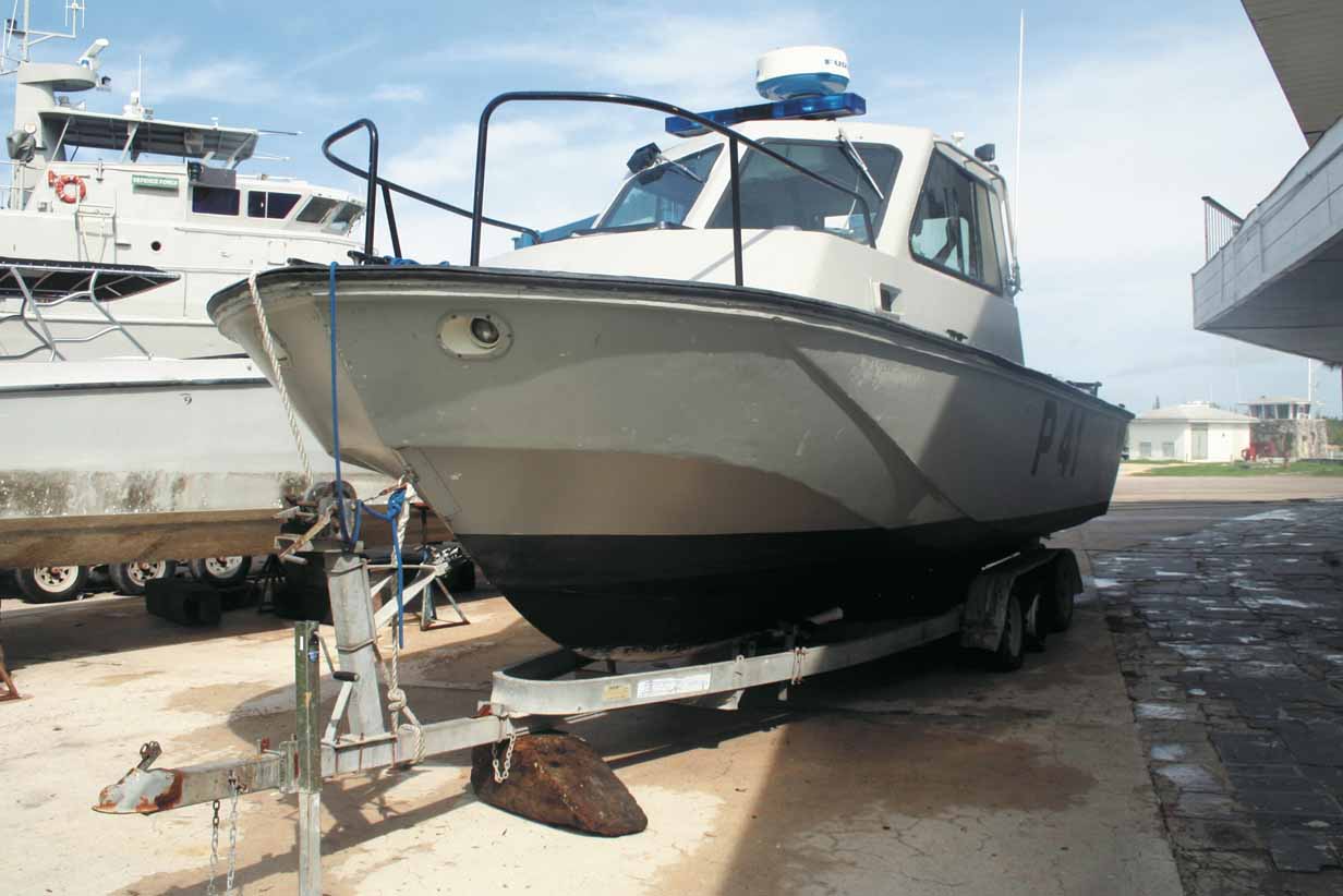 Pictured: P41, a Challenger Class patrol craft for the Bahamas fleet. Photo: Ralph Edwards.