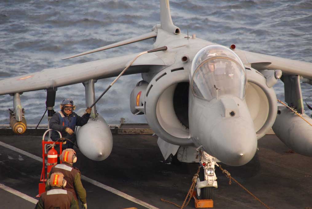 A Spanish Harrier strike jet of the kind that will fly from the Juan Carlos. Photo: US Navy.