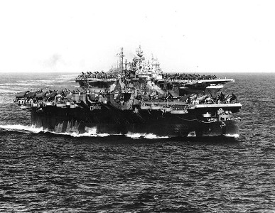 Pictured: Rise of a maritime power - USS Langley (foreground) and other ships of a carrier task force in the Pacific, December 1944. Photo: USNHHC.