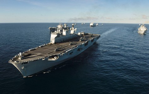 HMS OCEAN ON EXERCISE