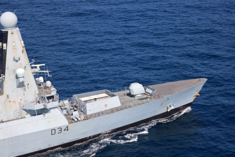 HMS Diamond in the Red Sea on Operation Prosperity Guardian, taken on the (06/01/2024). Photo: Royal Navy/UK MoD
