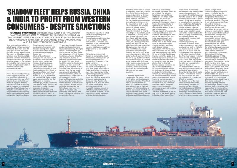 Image for the Tweet beginning: An alleged Russian 'shadow fleet'
