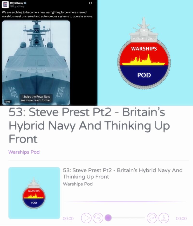 Image for the Tweet beginning: Warships podcast: 'Britain’s Hybrid Navy